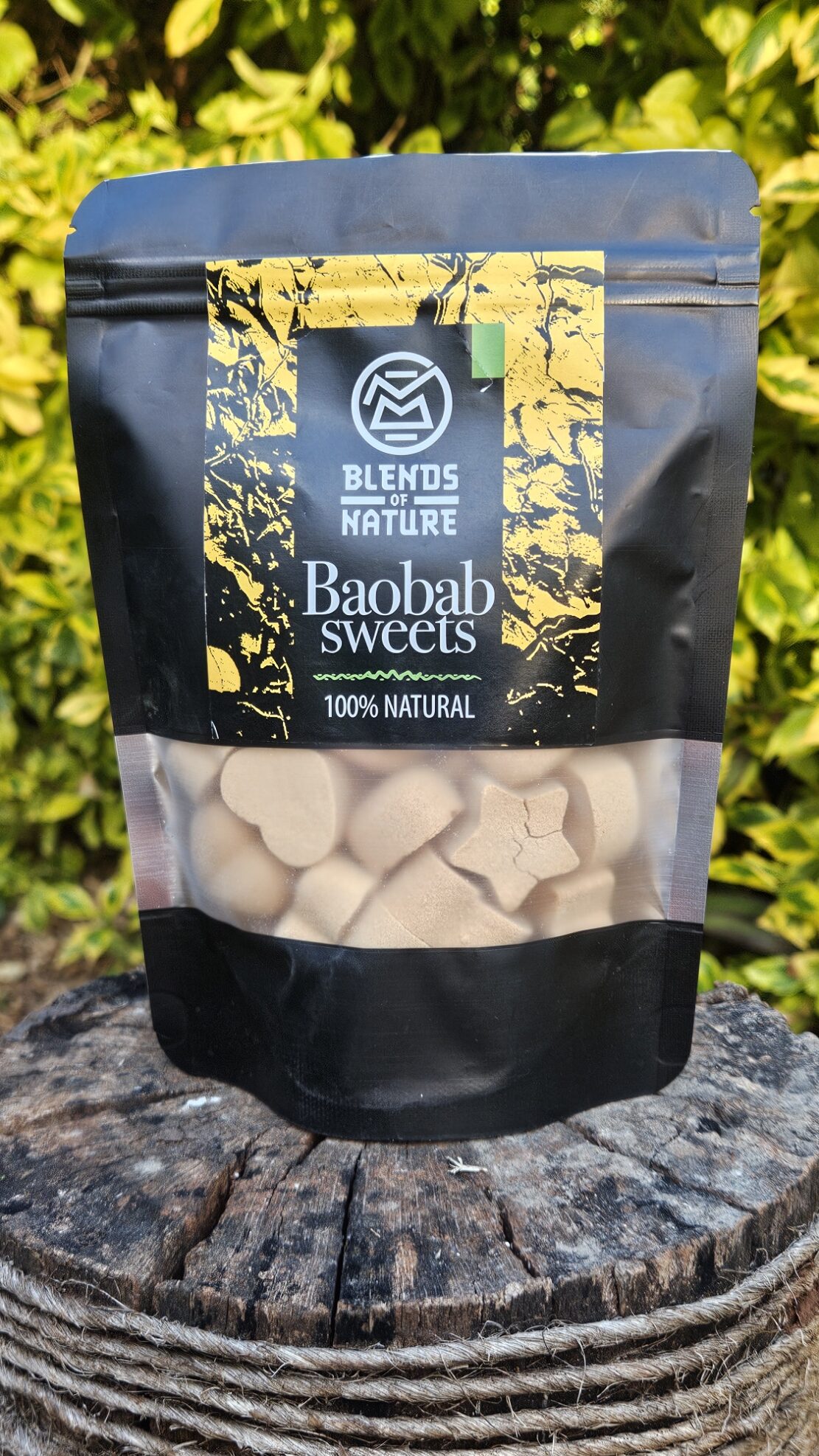 Baobab sweets 100g front Baobab sweets 100g front